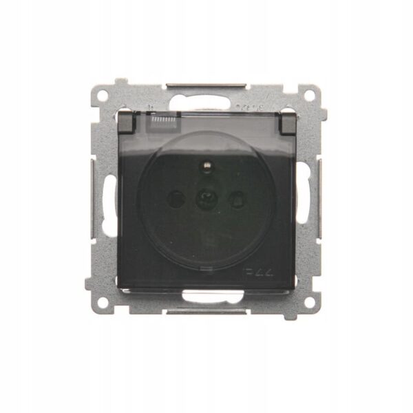 Socket, 1 unit, mechanism with housing, with cover and earthing, White, Overhead, IP54,  Simon54, DGSZ1BZ.01/49