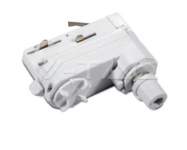 Trifazių bėgelių adapteris, baltas