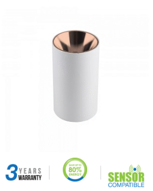 GU10 lemputės rėmelis, apvalus, baltos/rožinės spalvos