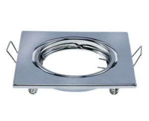 Įleidžiamas GU10 lemputės rėmelis V-TAC, chromo spalvos, 2 vnt. pakuotėje