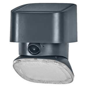 10,3W LED sieninis fasado šviestuvas ENDURA STYLE, tamsiai pilkas, 3000K, dimeriuojamas, su judesio davikliu ir saulės baterija