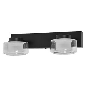 11W LED sieninis vonios šviestuvas ORBIS FLAME, juodas, 3000/4000K, IP44