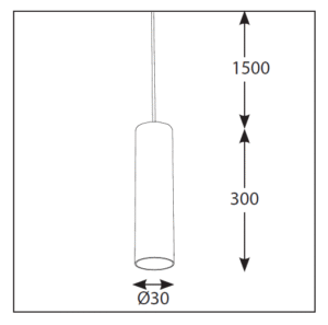 10W LED pakabinamas šviestuvas į magnetines sistemas INSIGHT TUBE, juodas, 4000K