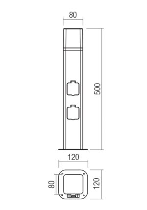 13W LED pastatomas lauko šviestuvas VOLT, tamsiai pilkas, 3000K, IP54, 90614