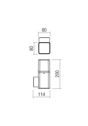 13W LED sieninis lauko šviestuvas VOLT, rūdžių sp., 3000K, IP54, 90606