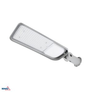 150W LED gatvės šviestuvas JAZMIN, šviesiai pilkas, 4000K, IP65, 140°x70°, su šviesos jutikliu