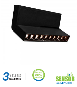 20W akcentinis šviestuvas į magnetines sistemas, juodas, 3000K