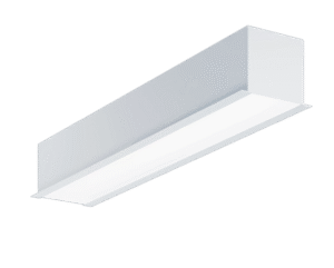 14,4W linijinis įleidžiamas šviestuvas AGAT SLIM LED, baltas, 3000K, DALI