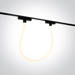 16W LED šviestuvas į magnetines sistemas FLAT, juodas, 3000K, 48V, 43128FA/B/W