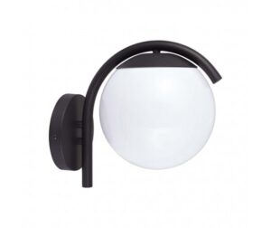 Sieninis šviestuvas, E27, juodas, IP44