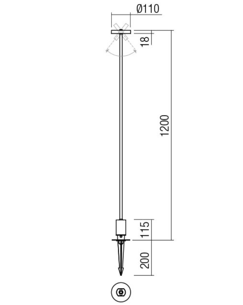 12W LED įsmeigiamas lauko šviestuvas ELFIC, rūdžių sp., 3000K, IP54, 90468 - Image 3
