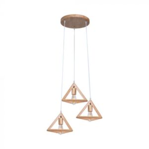 Pakabinamas šviestuvas, medienos sp., 3xE27