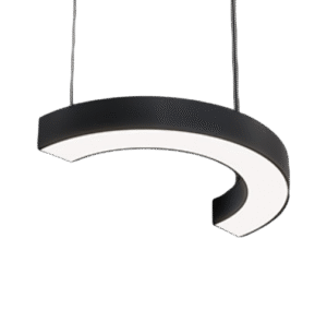 89W pakabinamas šviestuvas ARTSHAPE ROUND HALF LED LARGE, juodas, 4000K, DALI