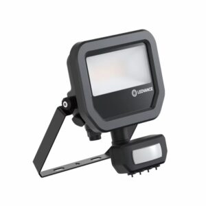 6-8W LED prožektorius FL 10 GEN4, juodas, 3000K, IP65, su judesio davikliu