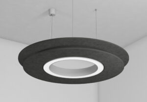 45W LED pakabinamas akustinis šviestuvas ARC 60, baltas, 4000K