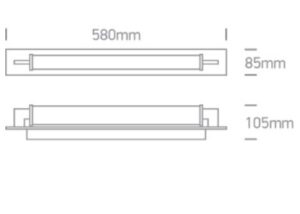 18W LED veidrodžio šviestuvas, baltas, 3000/4000/5000K, IP44, 38118K/W/V