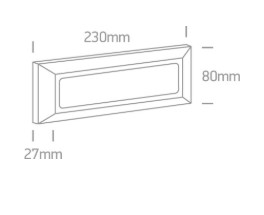 3,5W LED sieninis šviestuvas, antracito sp., 2700/3300/4000K, IP65, 67394/AN/V