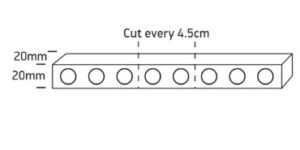 18W/m lanksti LED juosta, 24V, 3000K, IP65, 5m ritė, 7890/W