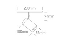 12W LED akcentinis šviestuvas į magnetines sistemas ONELIGHT MINI/MIDI/MAXI, baltas, 3000/3500/4000K, 42114A/W/V