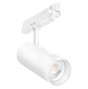 30W LED akcentinis šviestuvas į 3 fazių bėgelius TRACKLIGHT SPOT ZOOM, baltas, 3000/4000K, 21-50°, dimeriuojamas