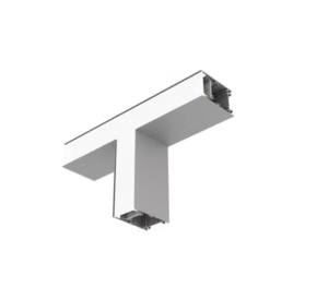 10,2W LED linijinio šviestuvo OFFICE LINEAR T formos sujungimas, pilkas, 3000/4000K, opalinis dangtelis