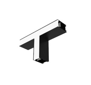 10,2W LED linijinio šviestuvo OFFICE LINEAR T formos sujungimas, juodas, 3000/4000K, opalinis dangtelis