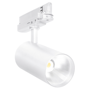30W LED akcentinis šviestuvas į 3 fazių bėgelius TRACKLIGHT SPOT HE, baltas, 3000K, 24°