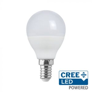 6,5W LED lemputė, E14, P45, 4000K, 180°, CREE LED chip