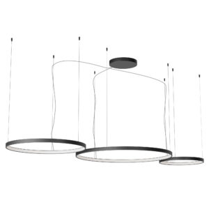 176W LED pakabinamas šviestuvas ORION, juodas, 2700/3000/4000K, DALI, 01-3885 DALI