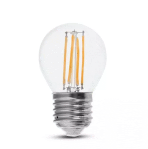 6W LED lemputė V-TAC, E27, G45, 6400K, filamentinė, 130lm/W, skaidriu stiklu