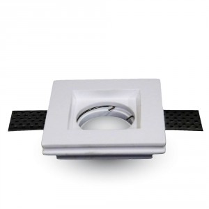 GU10 lemputės rėmelis V-TAC, baltas, kvadratinis, 100x100mm