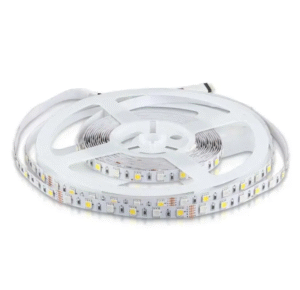 8W/m LED juosta, 60LED/m, RGB + 6400K, 5 metrų ritė