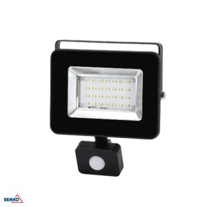 20W LED prožektorius su judesio davikliu LOFOT, juodas, 6000K, IP65