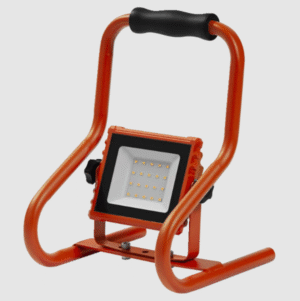 10W LED įkraunamas prožektorius, oranžinės sp., 4000K, IP44, su baterija