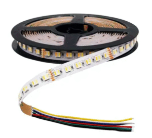 24W/m LED juosta, 60LED/m, 24V, 3IN1+RGB, IP20, 5 metrų ritė