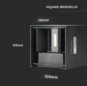 11W sieninis lauko šviestuvas, juodas, 4000K, IP65