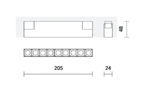 12W LED šviestuvas DARK LIGHT į magnetines sistemas INSIGHT, baltas, 2700K