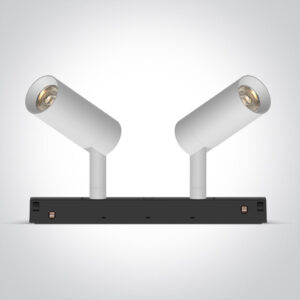 2x6W LED šviestuvas į magnetines sistemas MINI/MIDI/MAXI/P&P, baltas, 3000/4000K, 48V, 38°, DALI, 42108AL/W/V