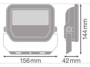 20W Prožektorius LEDVANCE, 4000K, IP65, juodas