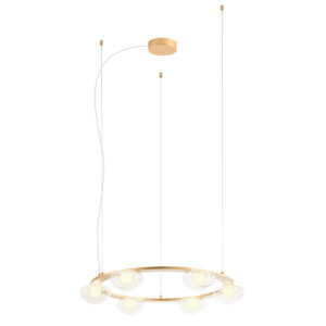 37,2W LED pakabinamas šviestuvas SINCLAIR, matinės aukso sp./skaidrus, 3000K, dimeriuojamas, 01-3247