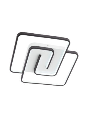 38W LED paviršinis lubinis šviestuvas INTERSIA, juodos/baltos sp., 3000/6000K, dimeriuojamas