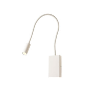 3W LED sieninis šviestuvas WALLIE, matinės baltos sp., 3000K, su USB jungtimi, 01-2754