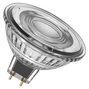 4,9W LED lemputė MR16, GU5.3, MR16, skaidri, 36°, 2700K, dimeriuojama