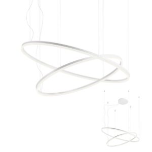 40,5W + 68W LED pakabinamas šviestuvas ORBIT, baltas, 3000K, DALI, 01-1720-DALI