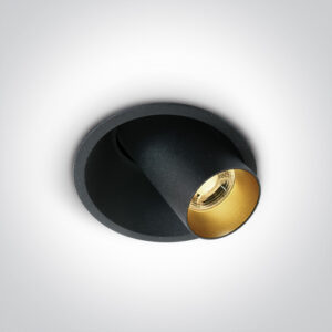 6,5W LED įleidžiamas, pakreipiamas šviestuvas, juodas, 3000/3500/4000K, dimeriuojamas, 11107C/B/V