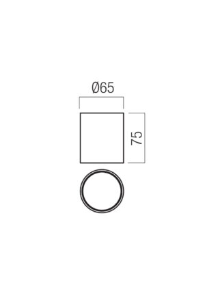 6,5W LED paviršinis šviestuvas HERA, nikelio/baltos sp., 2700K, dimeriuojamas, 01-4217