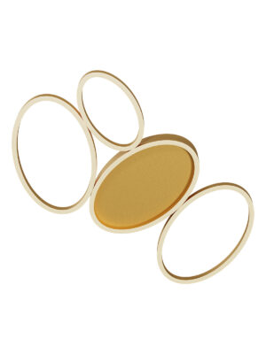 60W LED paviršinis lubinis šviestuvas RITMO, matinės aukso sp., 3000/4000K