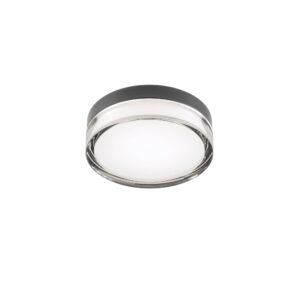 8W LED paviršinis šviestuvas FRISBI, matinės juodos sp., 4000K, IP44, 01-3734