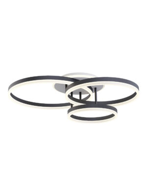 90W LED paviršinis lubinis šviestuvas TARA, juodos/baltos sp., 3000/4000/6000K