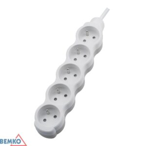 Ilgintuvas, 5-vietis, 5m, baltas, max 3500W